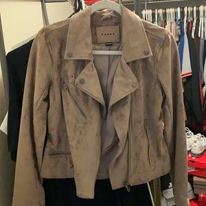 Suede motto jacket